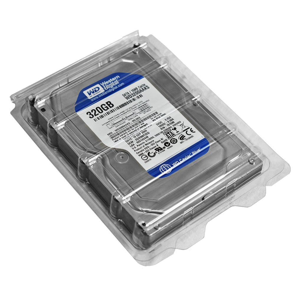 Plastic ESD Clamshell Case for 3.5 Internal Hard Drives 10 pack