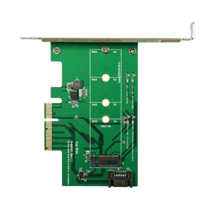 M.2 M-Key NVMe to PCIe x4 and SATA III M.2 B-Key to SATA III Combination Adapter