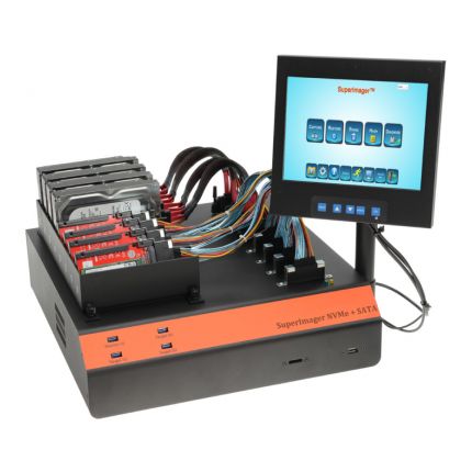 MediaClone SuperImager Plus Desktop NVMe + SATA Mixed Ports Gen-3  Forensic Lab Unit w/ 4 NVMe Ports and 4 SATA Ports